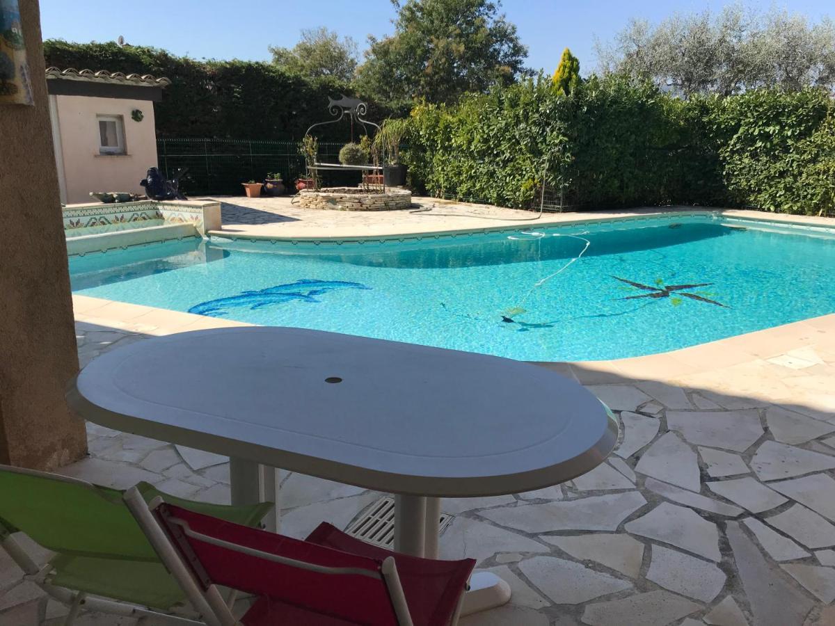 2 Pieces Rdc Villa Piscine La Roquette-sur-Siagne Exterior foto